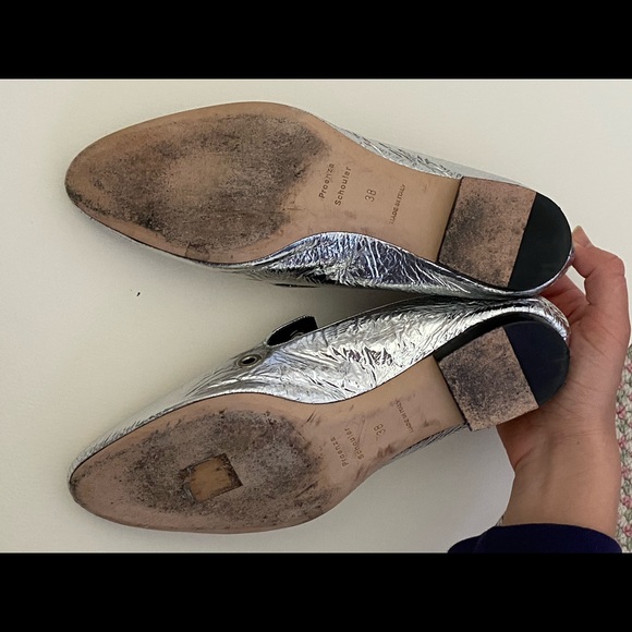 Proenza Shouler silver grommet loafers size 38! - Picture 5 of 5